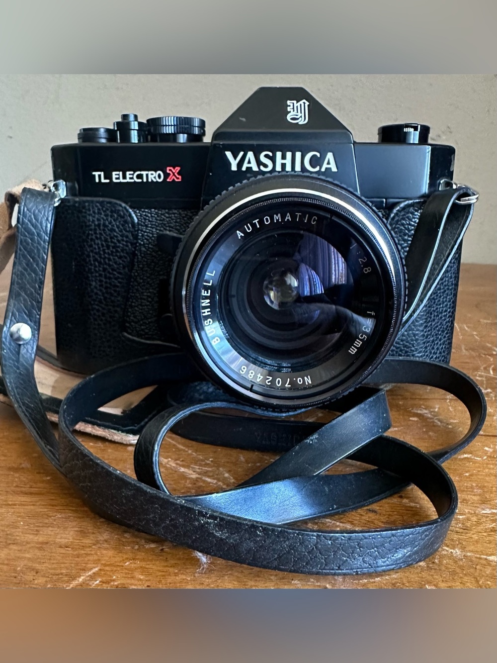 Yashica TL Electro X  35mm Film SLR  Camera w/Bushnell Automatic 1:2.8 35mm Lens